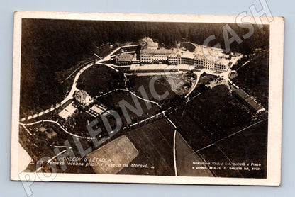 Pohlednice léčebna Paseka letecký pohled 1928 (M20555)