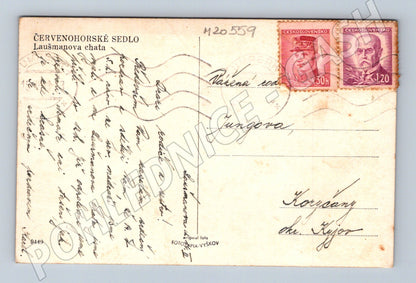 Pohlednice Červenohorské sedlo Laušmanova chata (M20559)