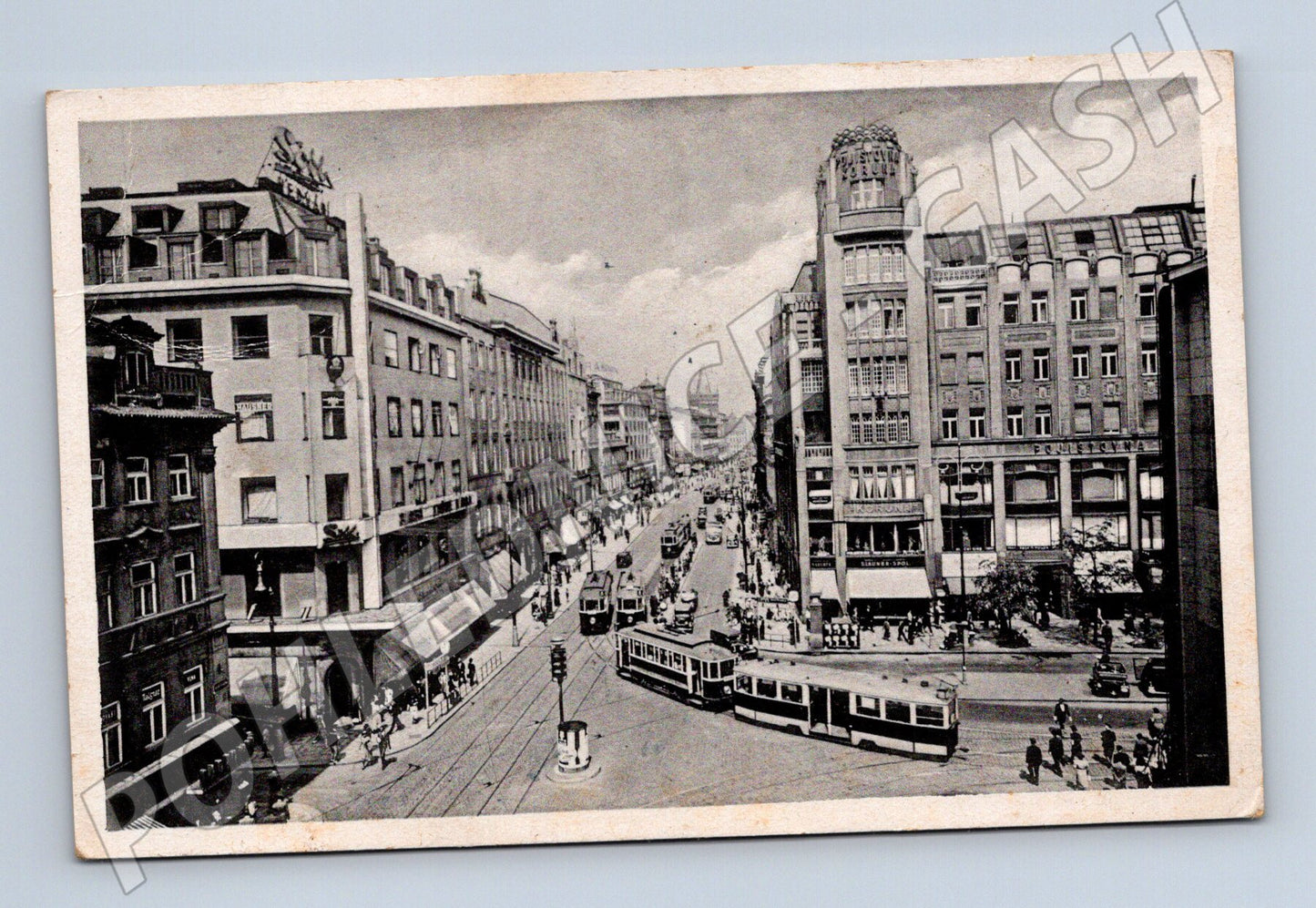 Pohlednice Praha Příkopy tramvaje (M20573)