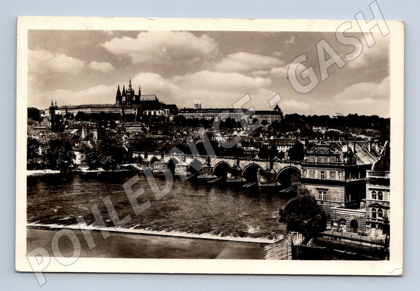 Pohlednice Praha Karlův most a Hradčany 1953 (M20577)