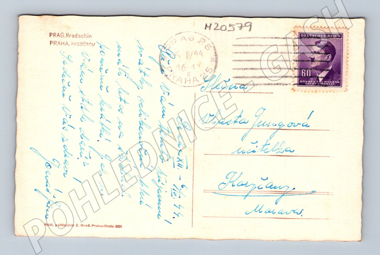 Pohlednice Pražský hrad katedrála sv Víta 1944 (M20579)