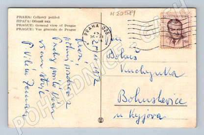Pohlednice Praha celkový pohled 1952 (M20581)