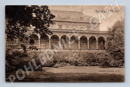 Pohlednice Pozdrav z Prahy Belvedere 1908 (M20584)