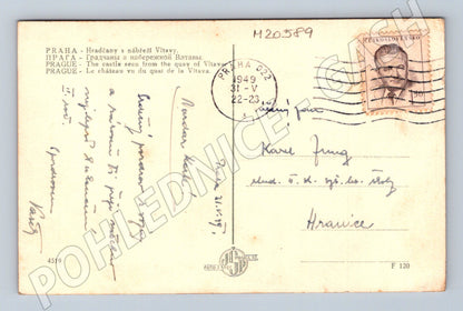 Pohlednice Praha Hradčany a Vltava 1949 (M20589)