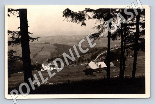 Pohlednice Krkonoše Benecko hotel Zlatá vyhlídka 1922 (M2059)