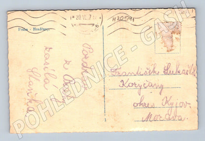Pohlednice Praha Hradčany a katedrála sv Víta 1947 (M20591)