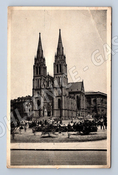 Pohlednice Praha kostel sv Ludmily 1943 (M20594)
