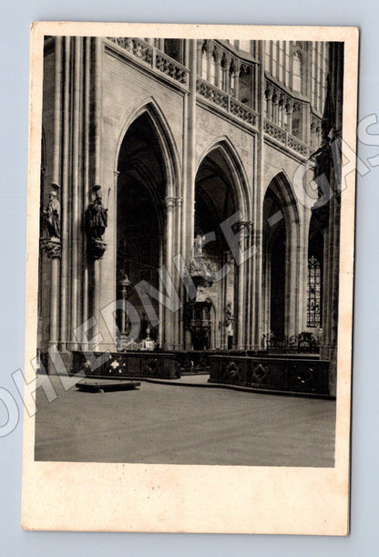 Pohlednice Praha sv Vít interiér 1944 (M20612)