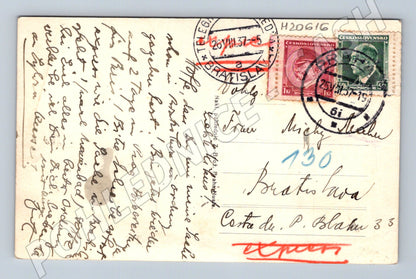 Pohlednice Praha Karlův most Hradčany 1937 (M20616)