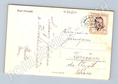Pohlednice hrad Křivoklát 1951 (M20641)