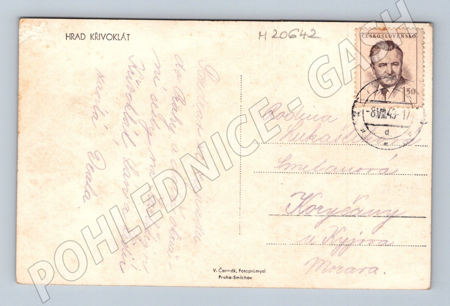 Pohlednice hrad Křivoklát (M20642)