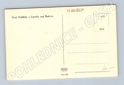 Pohlednice hrad Helfštýn letecký pohled (M20668)