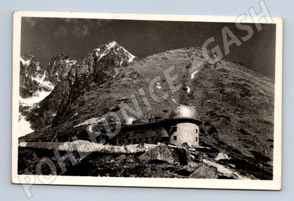 Pohlednice Skalnaté pleso hvězdárna 1946 (M20676)