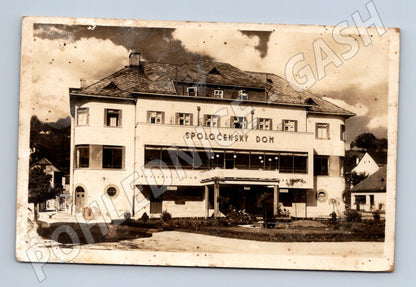 Pohlednice Myjava Společenský dům 1953 (M20683)