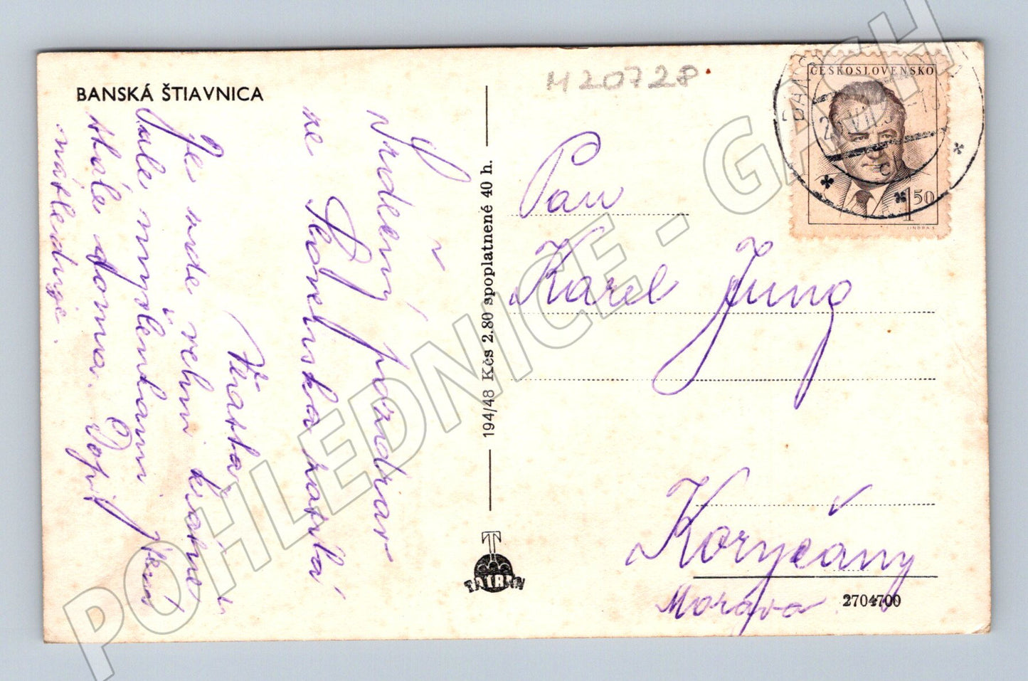 Pohlednice Banská Štiavnica (M20728)