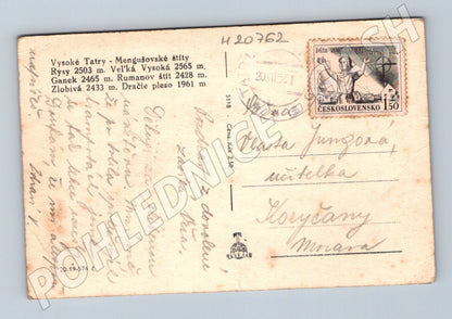 Pohlednice Mengusovské štíty Dračí pleso 1951 (M20762)