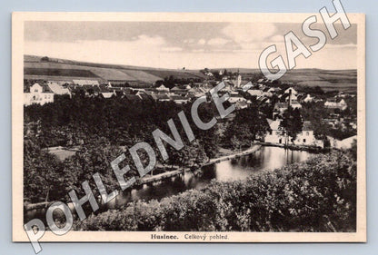 Pohlednice Husinec celkový pohled 1932 (M2077)