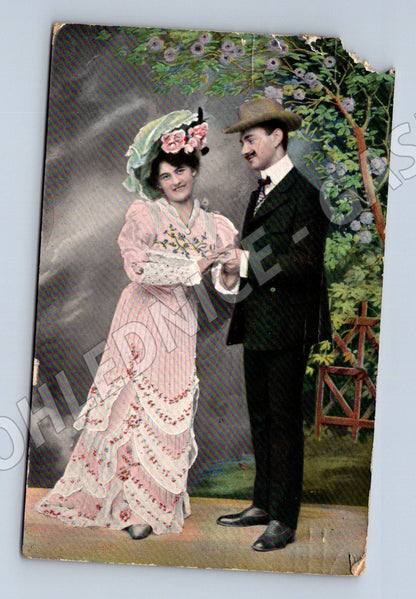 Pohlednice společenský pár Rakousko Uhersko 1908 (M20772)