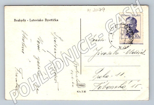 Pohlednice Beskydy letovisko Bystřička ČSR (M2079)