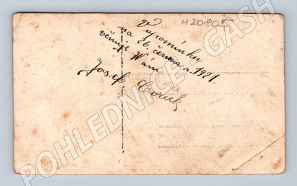 Pohlednice portrét mladého muže věnování 1921 (M20805)