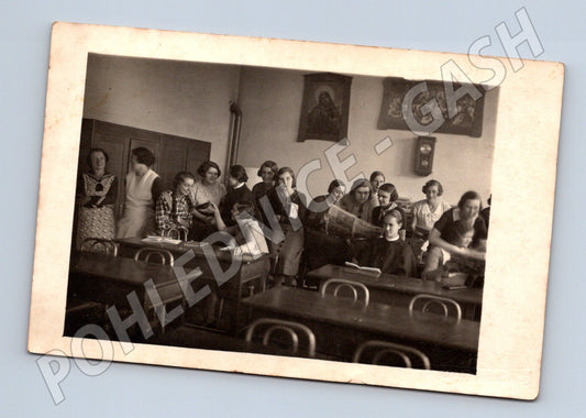 Pohlednice školní třída Napajedla 1935 (M20821)