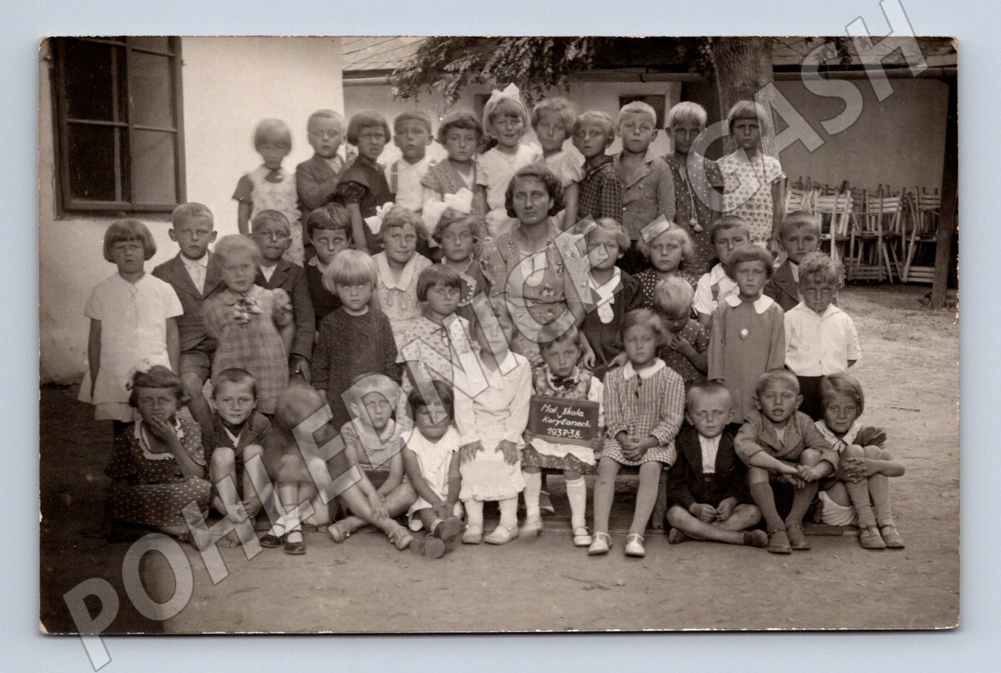 Pohlednice mateřská škola Koryčany 1937/38 (M20831)