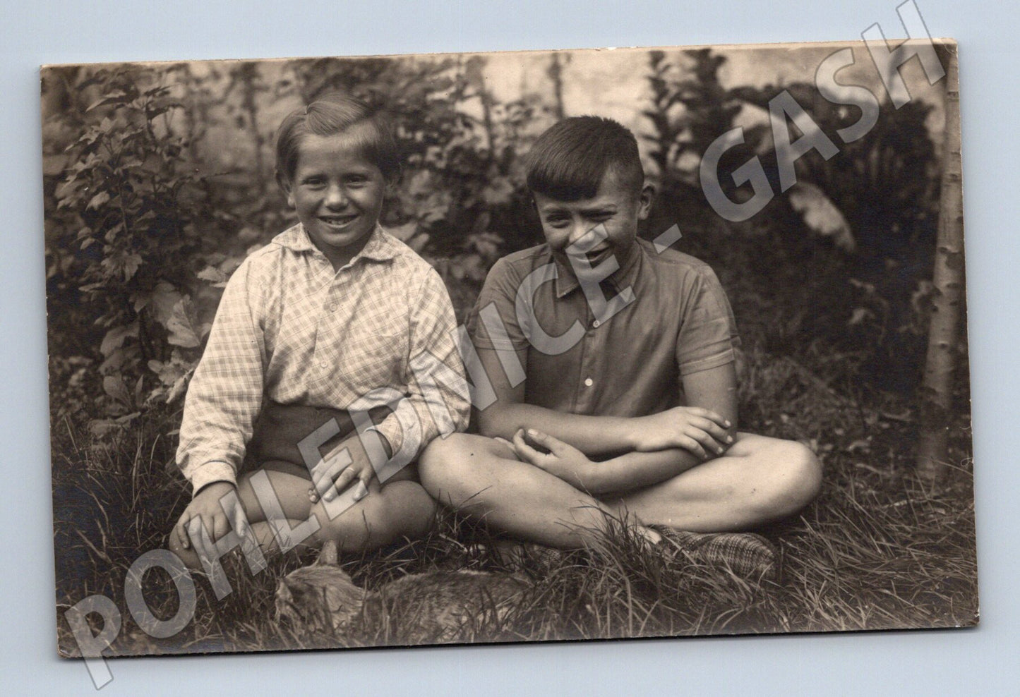 Pohlednice děti v zahradě 1949 (M20861)