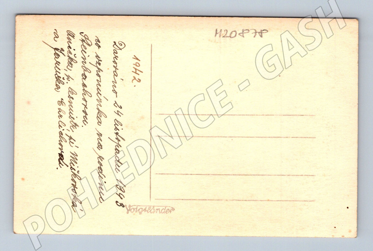 Pohlednice venkovská rodina kroje 1943 (M20878)