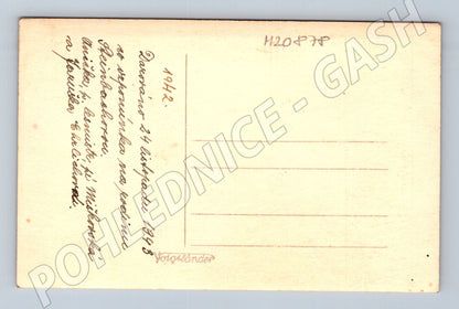 Pohlednice venkovská rodina kroje 1943 (M20878)