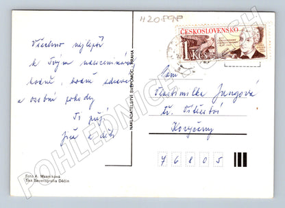 Pohlednice srdečné přání růže 1989 (M20898)