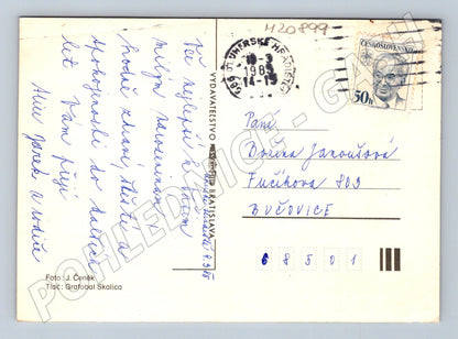 Pohlednice srdečné blahopřání růže 1985 (M20899)