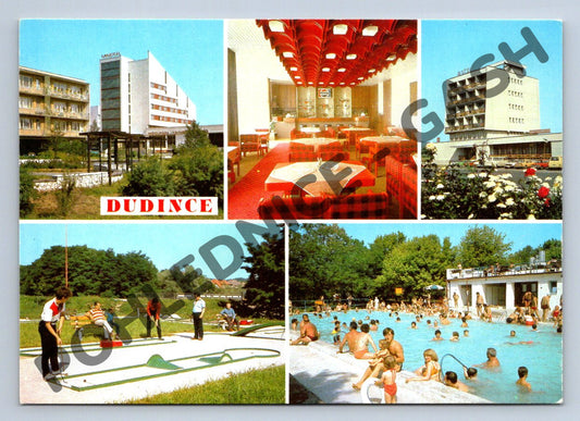 Pohlednice Dudince – lázně, hotel, bazén, Slovensko (M209)