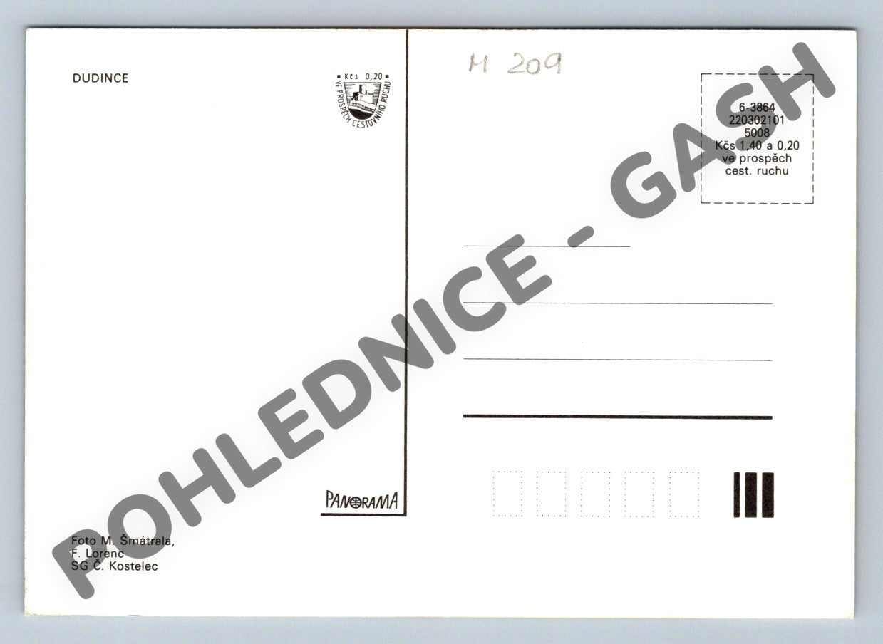 Pohlednice Dudince – lázně, hotel, bazén, Slovensko (M209)