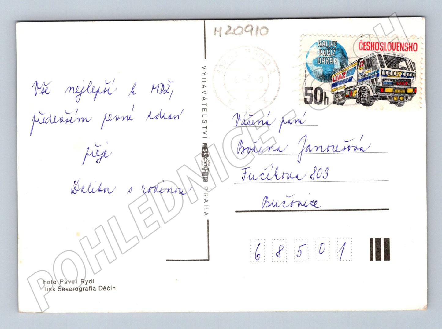 Pohlednice MDŽ LIAZ Dakar (M20910)