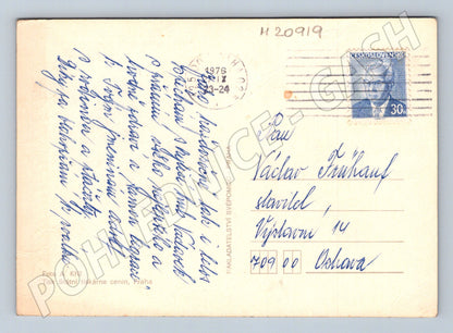 Pohlednice srdečné přání květiny 1976 (M20919)