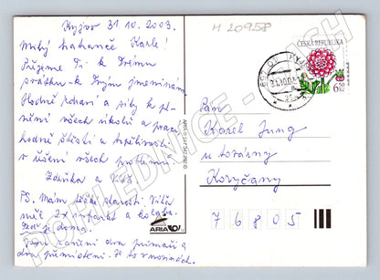 Pohlednice žluté růže 2003 (M20958)