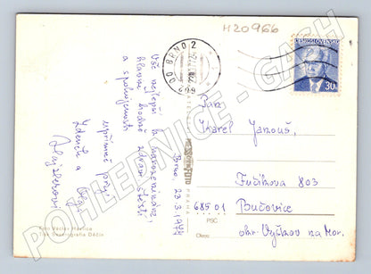 Pohlednice bílá orchidej 1974 (M20966)