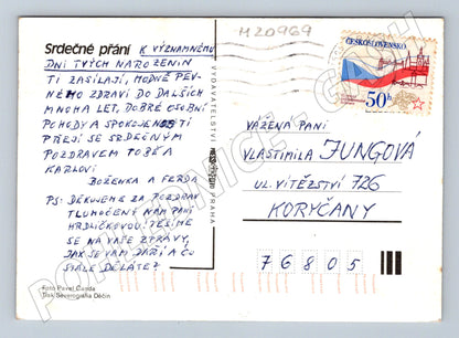 Pohlednice květiny 70 léta (M20969)