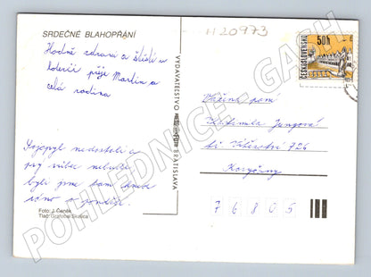Pohlednice sedmikrásky blahopřání (M20973)
