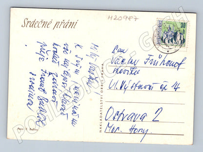 Pohlednice květiny srdečné přání (M20987)