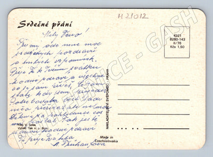 Pohlednice růže velký formát 1976 (M21012)