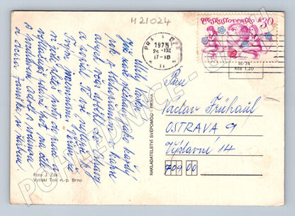 Pohlednice květiny ve váze 1975 (M21024)