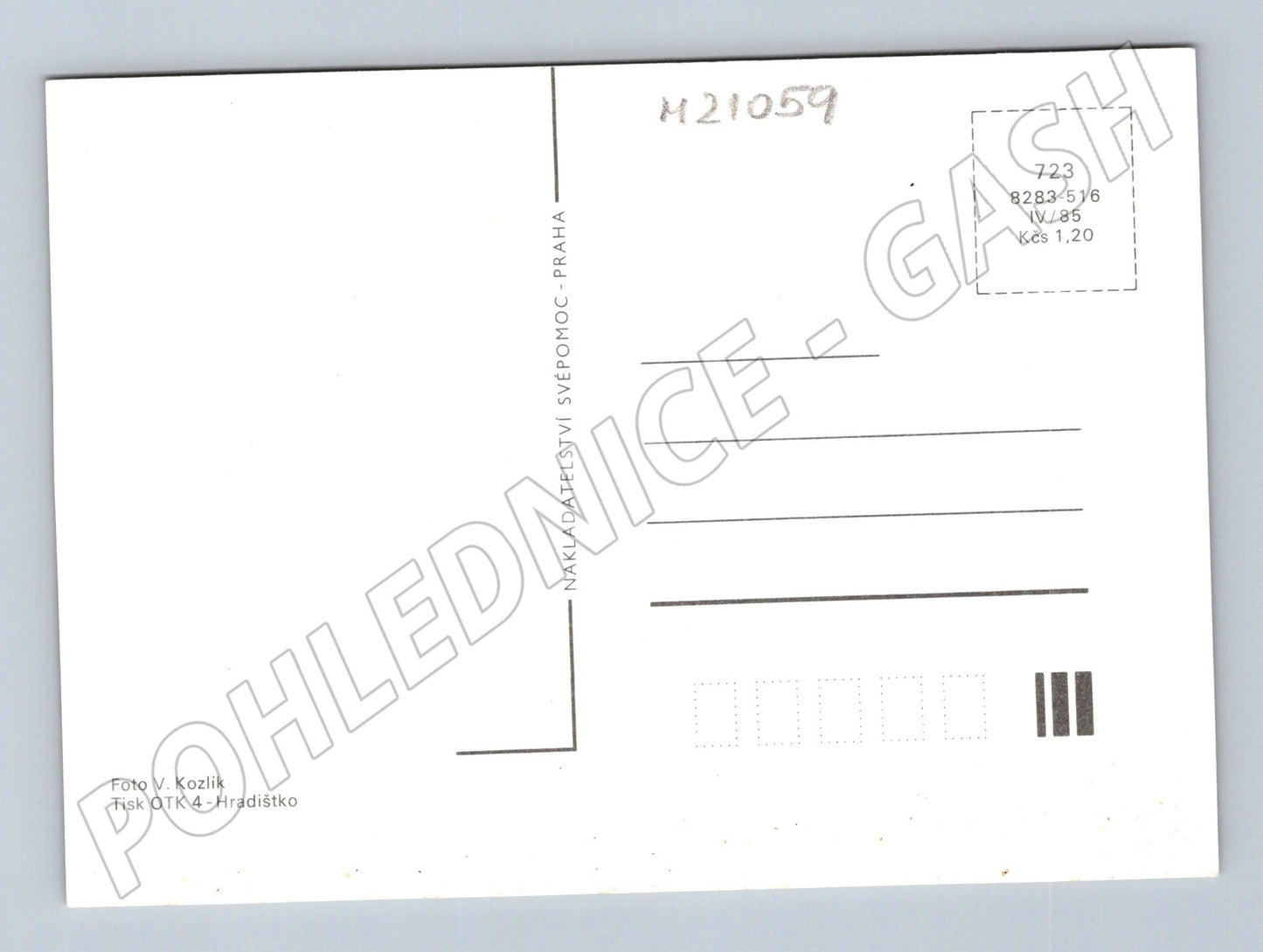 Pohlednice žlutá růže Svépomoc 1985 (M21059)