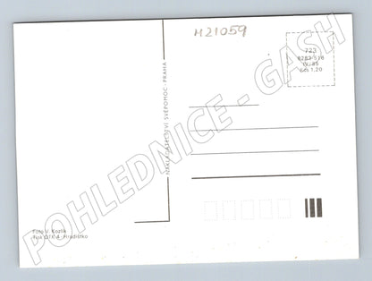 Pohlednice žlutá růže Svépomoc 1985 (M21059)