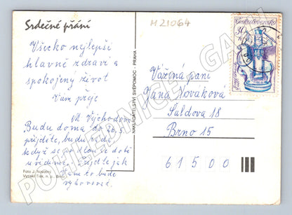 Pohlednice květiny ve váze (M21064)