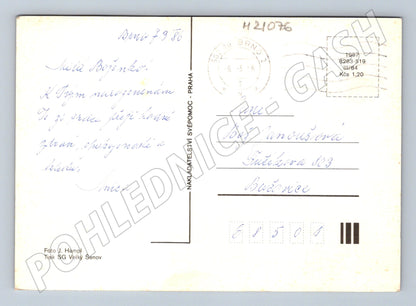 Pohlednice květiny ve váze 1986 (M21076)