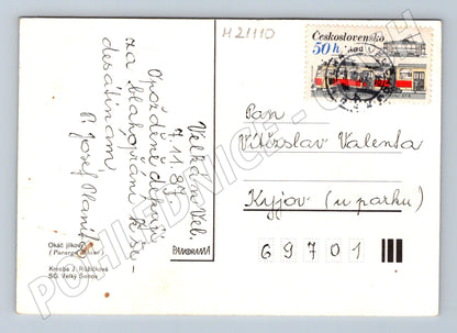 Pohlednice motýl Okáč jílkový 1987 (M21110)