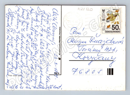 Pohlednice kraslice sněženky Pravda Bratislava 1983 (M21120)