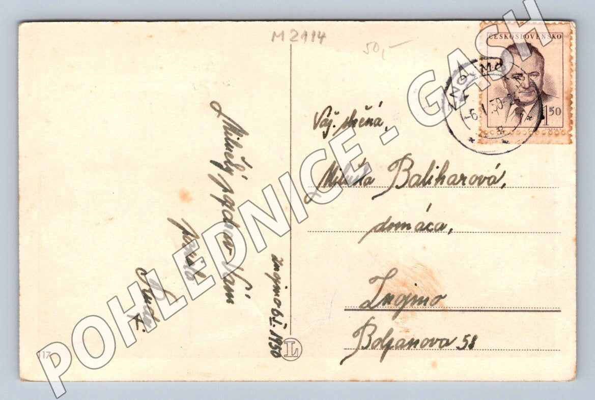 Pohlednice česká krajina u rybníka PP Znojmo (M2114)