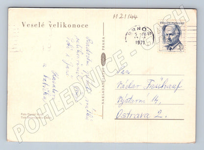 Pohlednice velikonoční kraslice 1971 (M21144)